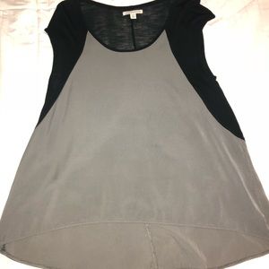 Black & gray dressy blouse